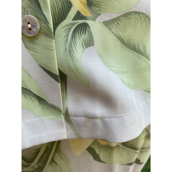 Tommy Bahama Womens Silk Floral Shirt Dress Suit S Wrap Around Skirt V-Neck - Picture 2 of 12